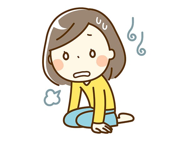 悩む女性のイラスト