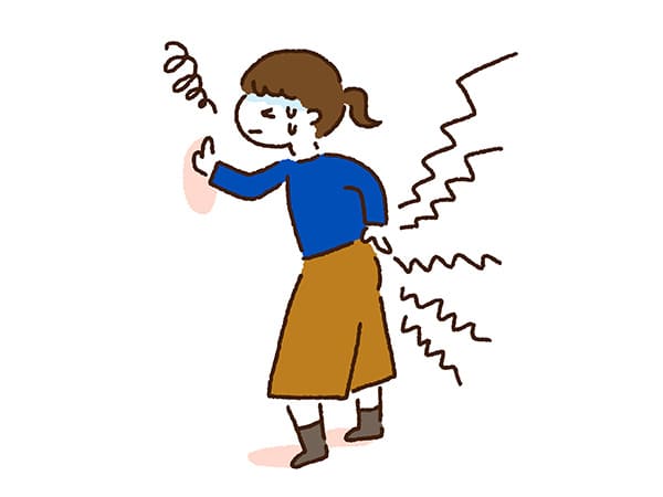 ぎっくり腰の女性イラスト